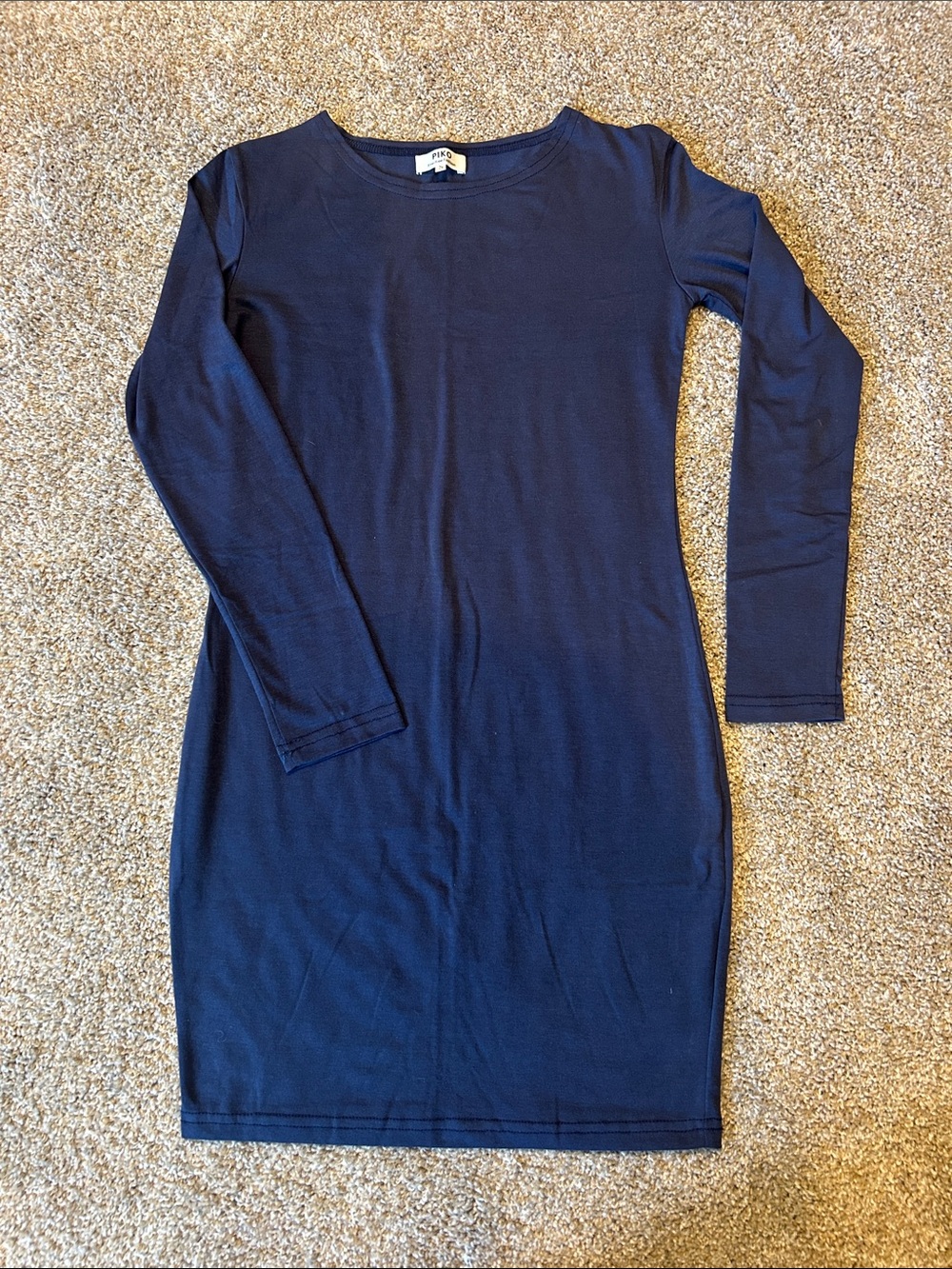Piko 1988 Navy Long Sleeve Bodycon Dress